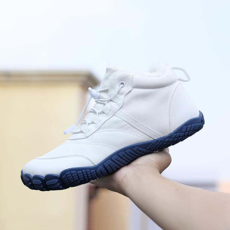 

Large Size Couple Cotton Shoes Winter New Men Outdoor Non Slip Comfort Snow Boots Thicken Plush Wear-resistant Women Warm Shoes 36 білий