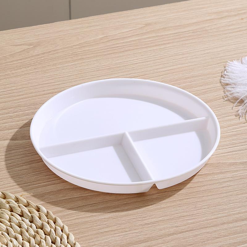 Fat Loss Portion Control Plate: Three-Compartment, Drop-Proof Wheat Straw Design, Color-Coded for Efficient Meal Planning.