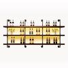 Industrial Wall-Mounted Luminous Shelves: Retro Bookshelf & Wine Rack for Restaurants or Bars