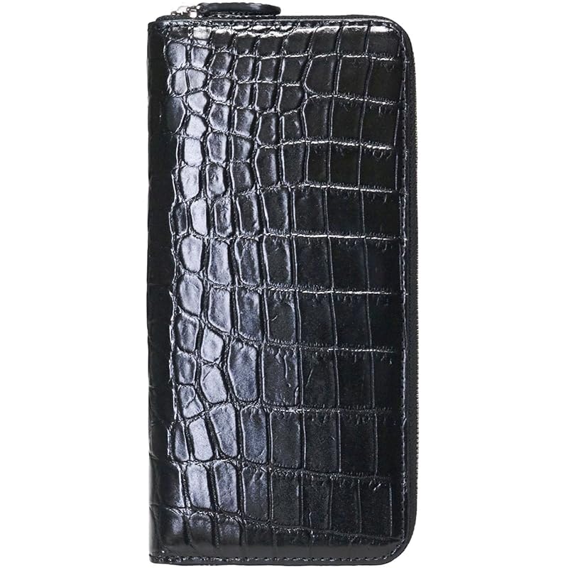 

[Berkut] black crocodile long wallet men s ladies genuine crocodile long wallet matte finish genuine leather Genuine leather leather crocodile