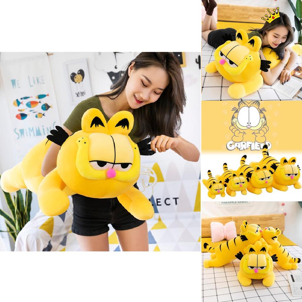 Adorable Orange Garfield Cat Plush Pillow Soft Pp Cotton Stuffed Animal Toy 60cm-100cm