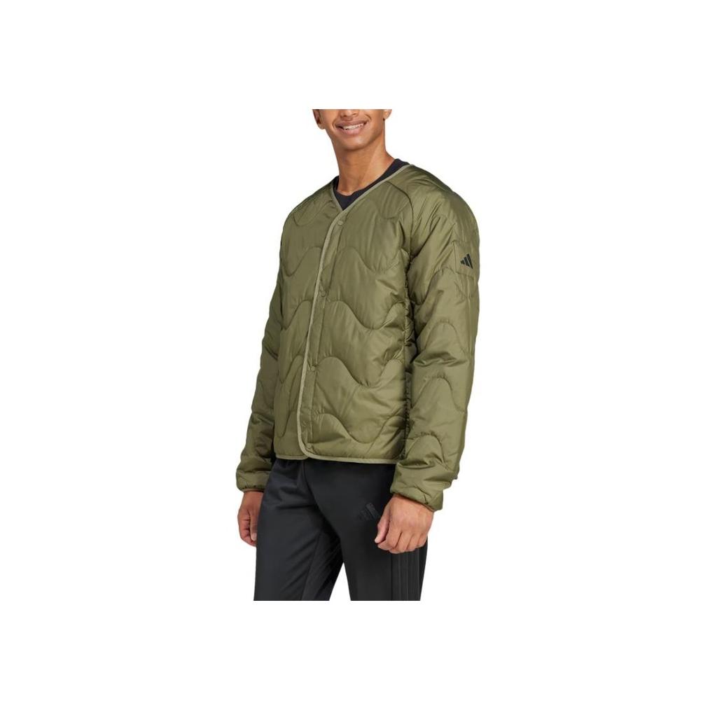 Adidas Nuganic Insulated Sports Casual Cotton Jacket Men Jacket Rock-Olive-Green JD1095