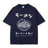Raunisex T Shirt Food Lover Kawaii Japanese Style Streetwear Foodie Noodle TShirt Unisex Unisex Pure Cotton Short Sleeve TShirts