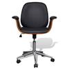 Swivel Armchair with Bentwood Frame and Faux Leather