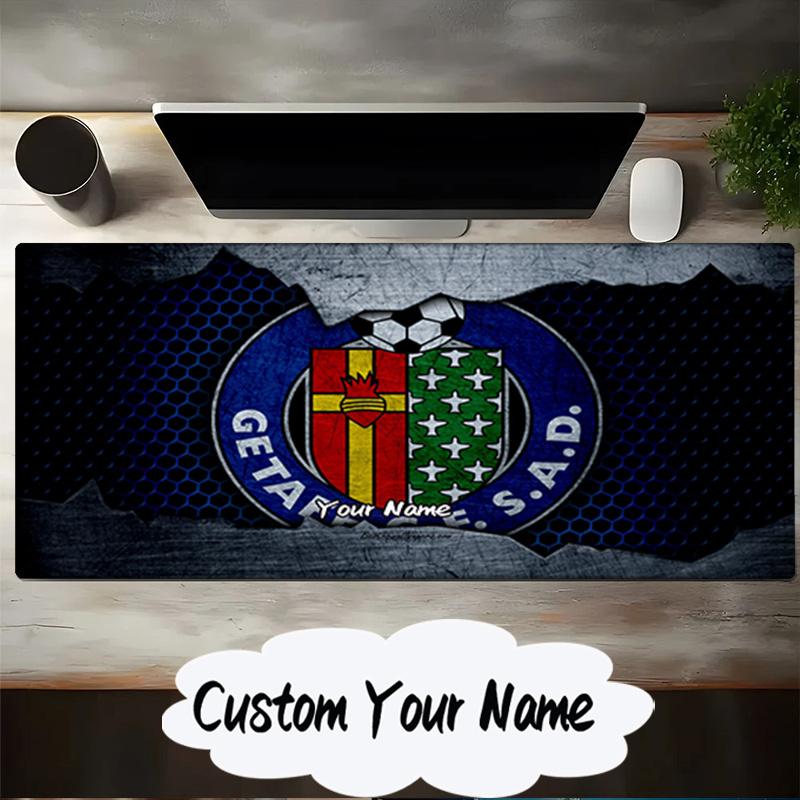 Custom Name Mouse Pad Getafe Crest Design Mouse Pad, Gaming Mouse Pad, Keyboard Pad, Desk Decor for Computer Notebook Fan Birthday Gift