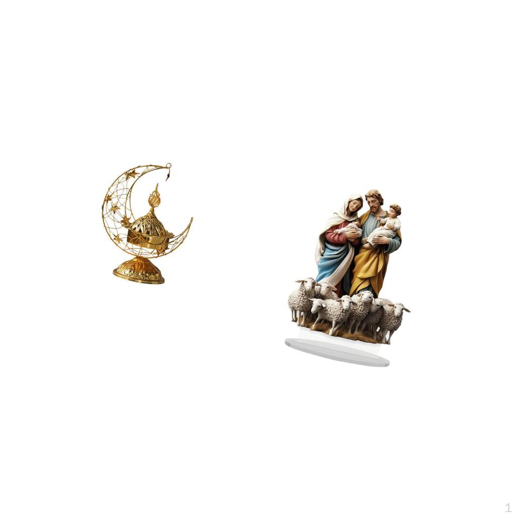 Acrylic Candle Stand Unique Desktop Ornament Antique Decorative Tabletop Gift for Living Room
