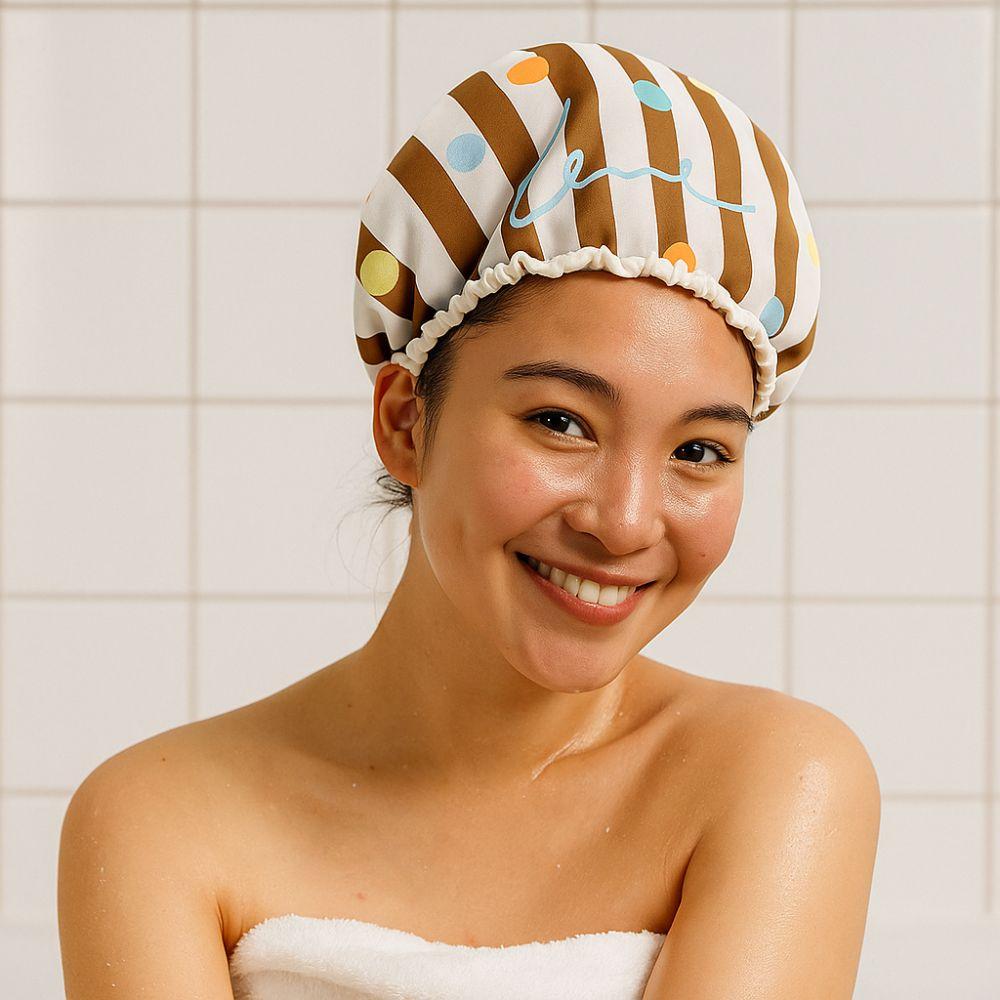2PCS Comfortable Hair Protection Cap Reusable Bath Cap Practical Hair Caps  Shower Use