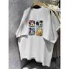 Trendy Cartoon Print Casual Plus Size Loose-Fit Cotton T-Shirt