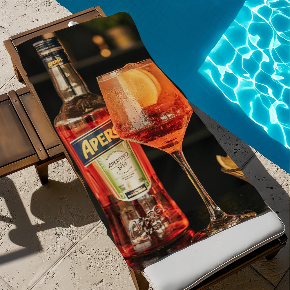Arte arancione A-AperolS Asciugamano da Spiaggia Asciugatura Rapida Morbido Asciugamani da Piscina Regalo per S-Spritzs-S Viaggio Palestra Doccia Campeggio sport