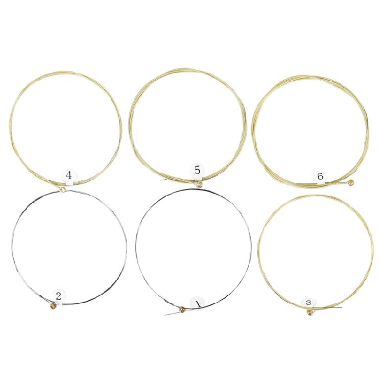 6Pcs Alloy Steel Core Guitar Strings Folk Guitar String Replacement Acoustic Guitar String Accessories Easy To Use