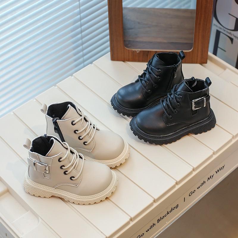 Girls' Stylish Leather Martin Boots - Autumn/Winter 2026 Collection, British-Inspired Medium and Large Children's Fashion Boots