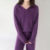Wool Knit V-neck Sweater - Women's 2025 Autumn/Winter Collection