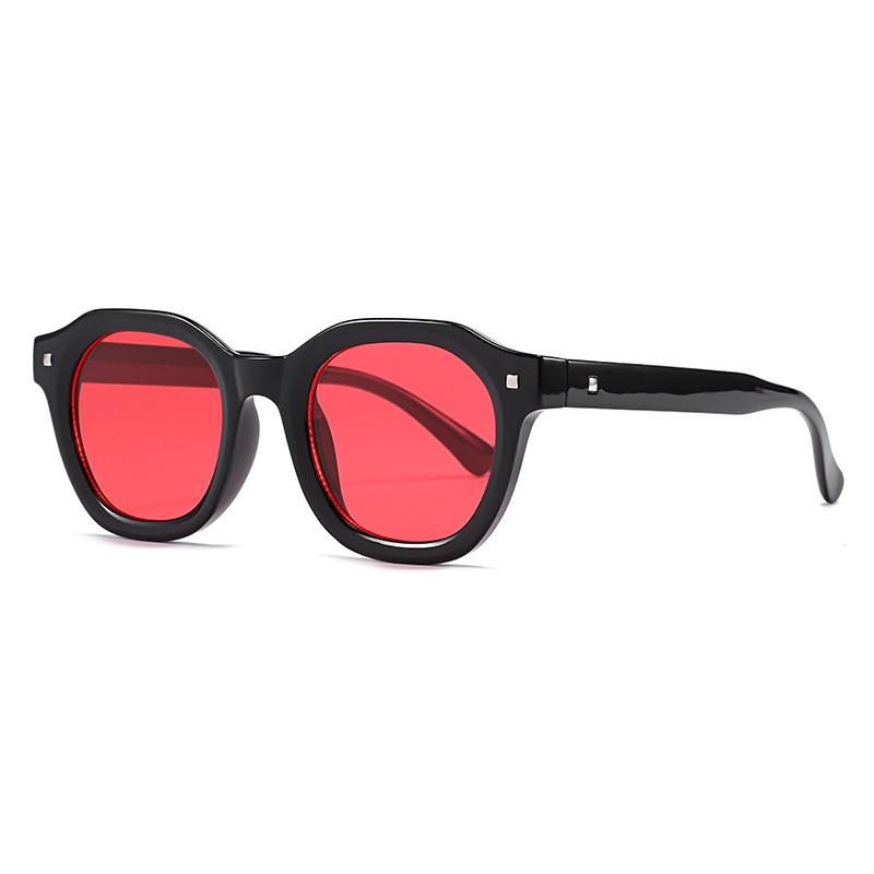 High Quality High End Designer Style Retro Edgy Punk Oversized Riveted Square Shaped Female For Both Male Sun Glasses