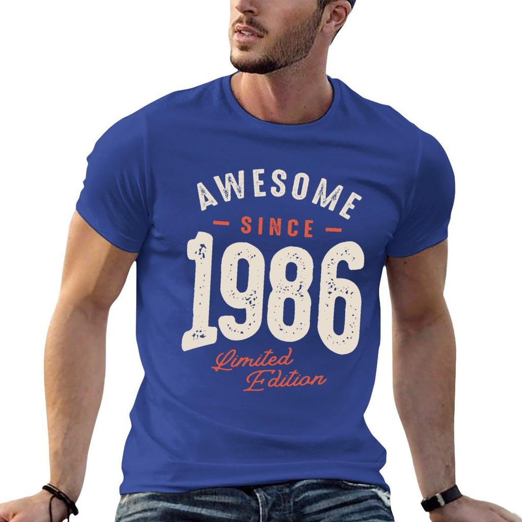Neu Super Seit 1986 - 36. Geburtstag Retro Klassisches T-Shirt koreanische Mode neue Ausgabe T-Shirt übergroße T-Shirts für Männer
