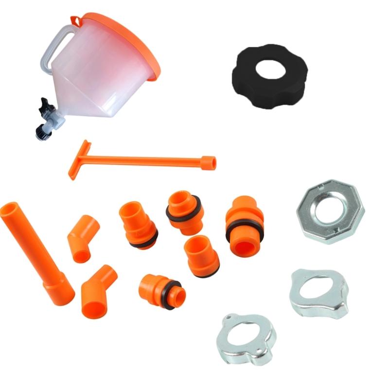 Kit de turnare portocaliu pentru lichid de răcire Rezistent la coroziune, fără vărsări, Set de pâlnie pentru lichid de răcire, Pâlnie pentru radiator, Kit de eructat, Pâlnie pentru umplere