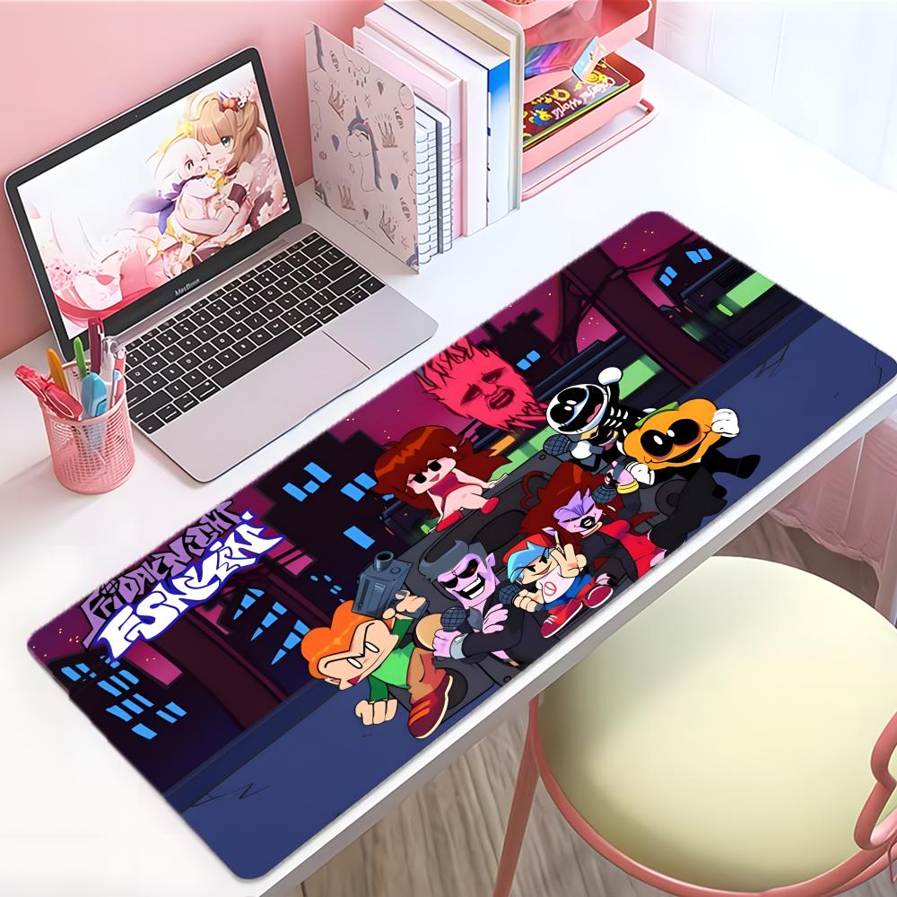 Fun Music Game FFriday Night Funkin Mouse Pad Large Thick Desk Pad Stitched Edges Gaming Mouse Mat For Pc