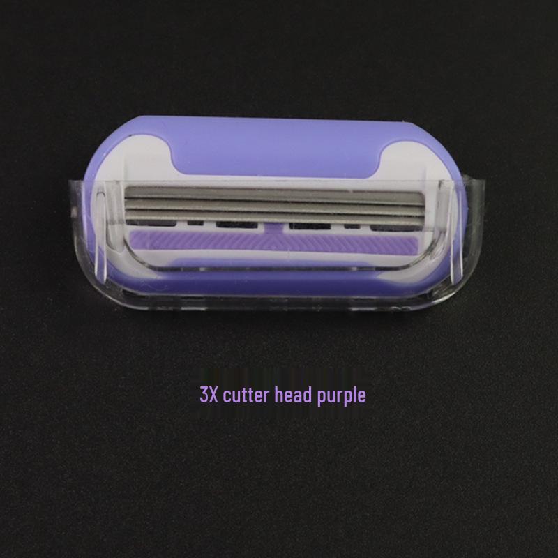 3-Layer Stainless Steel Shaving Razor for Legs & Pubic Hair Removal