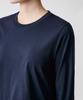 MUSINSA STANDARD WOMAN [Cooltandard] Women'S Crew Neck Crop Long Sleeve T-Shirt [Navy]