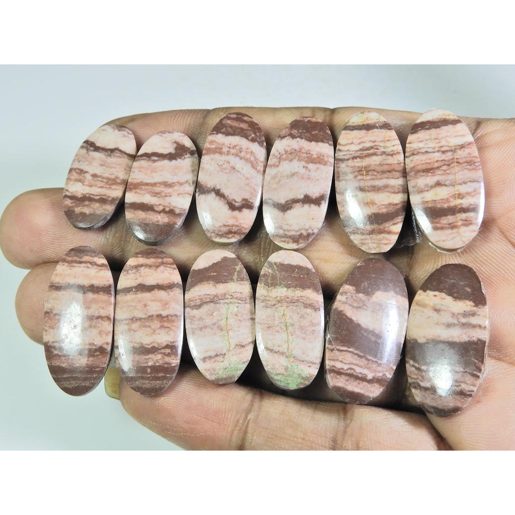12X26-13X27MM Natural Zebra Jasper Oval Matched Pair Gemstone 6Pair Lot A-581