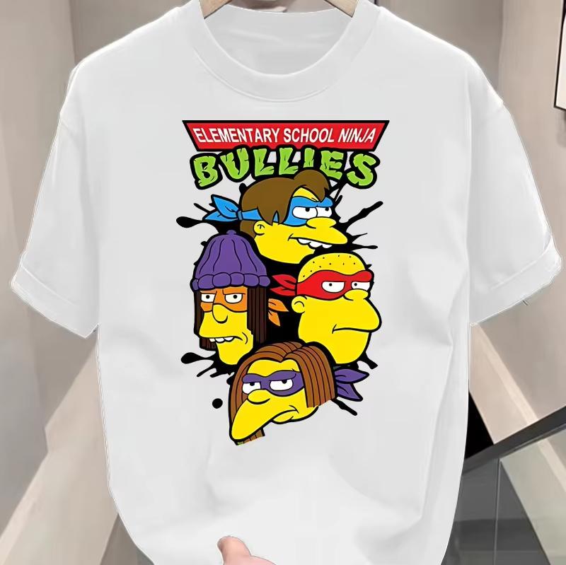 2025 The Simpsons Unisex Street Tshirt Sweatshirt with The best gift Homer Print Pattern New Trendy 100 cotton printed Tshirt S