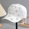 Spring and summer hats Women's baseball caps Street versatile trendy visors Diamond rhinestones Fashion casual caps Summer