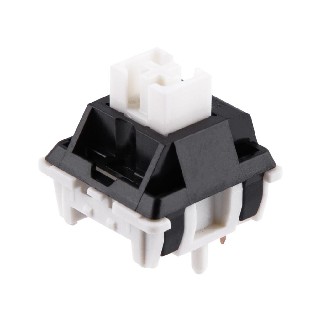 EPOMAKER Zebra 40gf Linear Mechanical Keyboard Switches, 5-Pin Pre-Lubricated Creamy Switches with 100PCS POM Stems, 21mm Spring, Compatible with MX