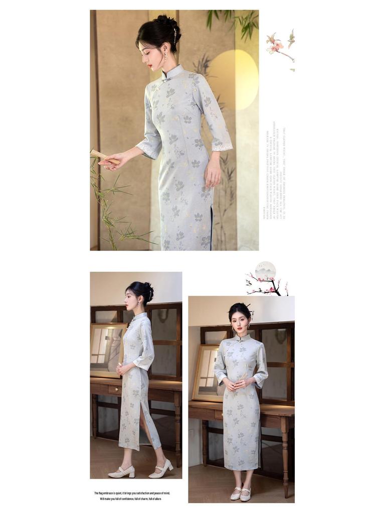 New Retro Chinese Style Slimming Cheongsam - Young & Elegant Autumn/Winter Edition