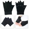 Compression Gloves 1 Pair Arthritis Half Finger Moisture Wicking Magnet Inlay Non-slip Effective Fitness Joint Pain Relief Stress Care Brace Hand for