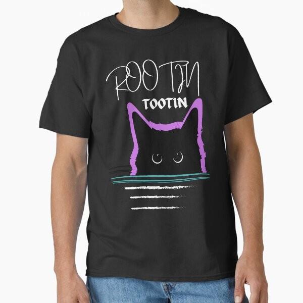 Rootin Tootin black cat T-Shirt Classic T-Shi T-Shirt Made in US/AUS Size S-2XL Unisex T-Shirt XL