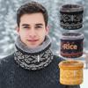 Unisex Winter Scarf Neck Warmer Thickened Fleece Outdoor Cycling Face Mask Versatile Knitted Neck Protection Overhead Scarf