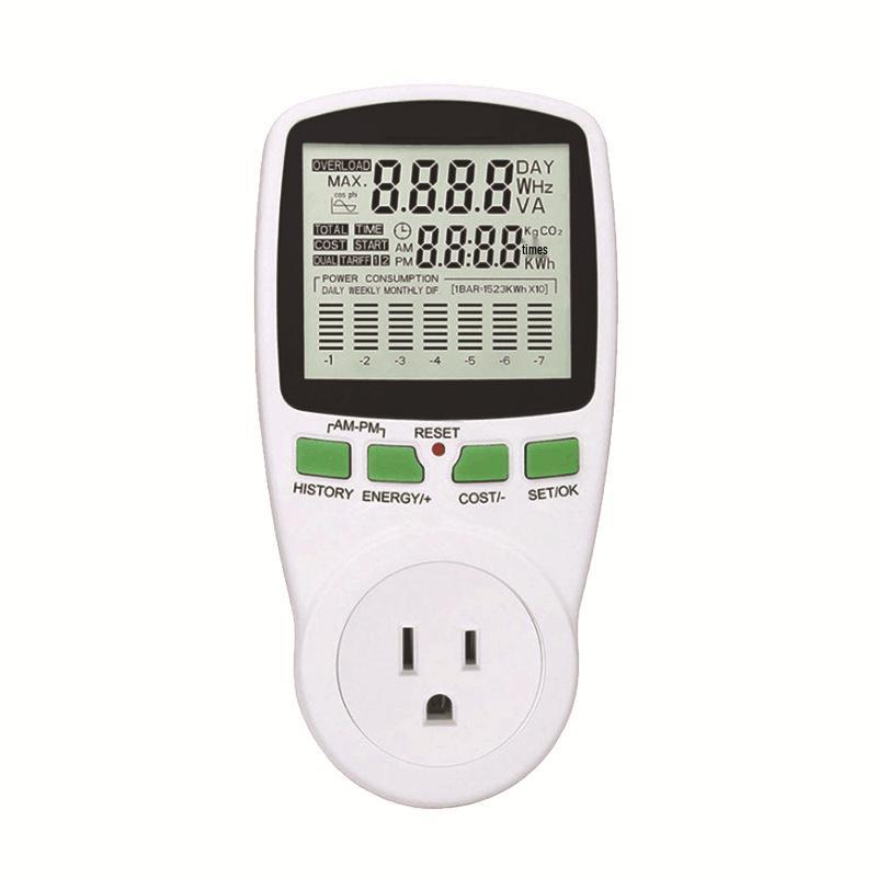 European Standard Power Meter Socket with Graph Display