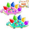 Dinosaur Color Sorting Sensory Toy for Toddlers 1-3, Travel Essential Roadtrip Toy for Boys  Girls, Fine Motor Montessori Fidget Presch