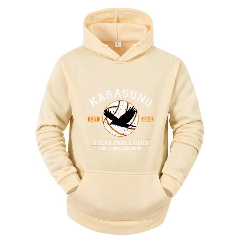Japanese anime "Haikyuu!!" hoodie, men's street style sportswear with fun graphic design, suitable for autumn and winter, unisex.