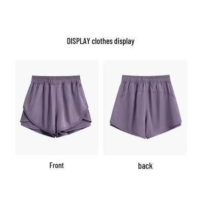 Women's Quick-Dry Yoga Set: Summer Short Sleeve Top & Elastic Shorts for Fitness and Outdoor Sports