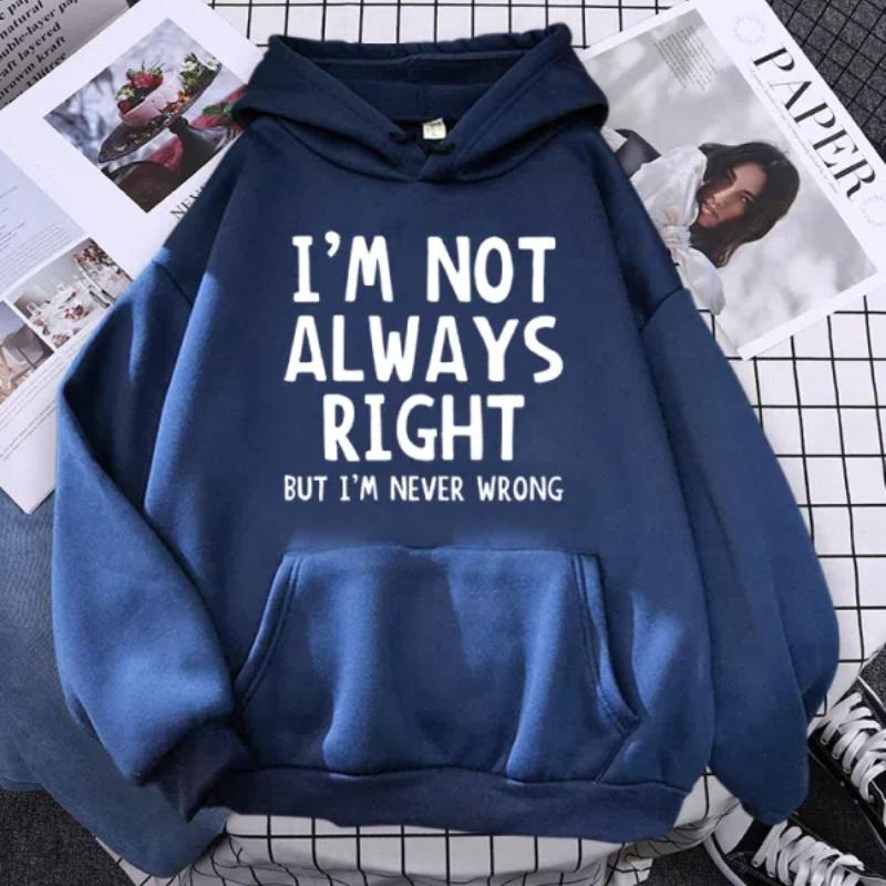Women's Hoodie Cool Interesting Letters Printed Tops Female Fashion Oversized Hoodies Woman Round Neck Casual Hoodies Clothes