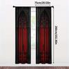 2pcs   spring summer Curtains Gothic Castle Sheer Curtains Polyester Easy Install Decorations Outdoor for Kitchen Living Room