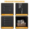 6-Door Metal Cabinets for Office, Gym, School & Home - Secure Storage Cabinet with Card Slot (Black). H 100 cm × B 90 cm × T 40 cm