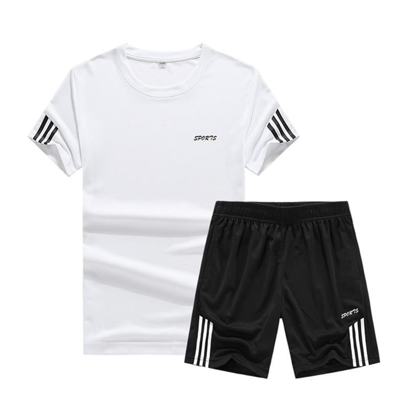 Casual Men Sets Summer Tracksuit Two Piece Mens Sportswear Set