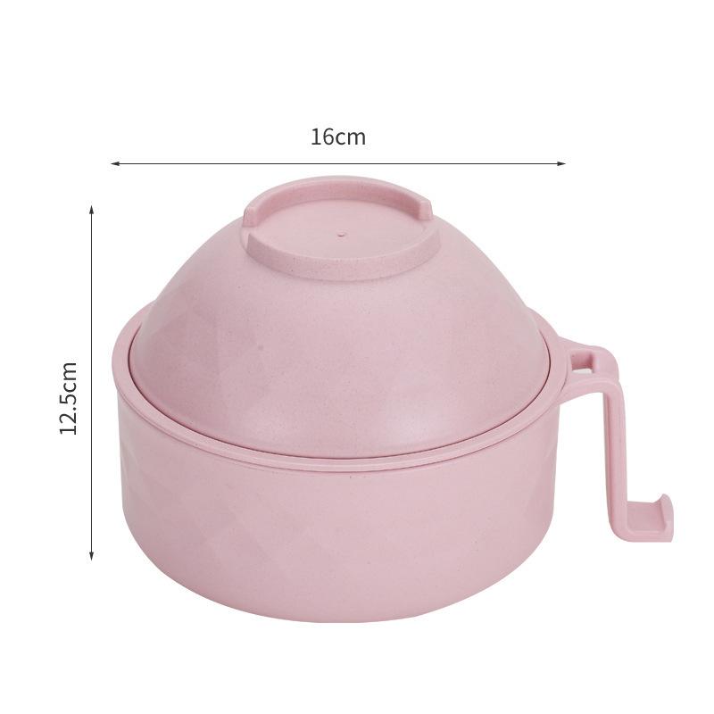 Instant Noodle Bowl Handle Anti-scalding With Tableware Large Capacity Environmentally Friendly Wheat Straw Draining Water Bowl
