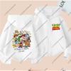 Boys Girls Cartoon Zipper Hooded Jacket Children Outerwear Autumn Grid Print Kids Zip Up Hoodie Front Back Graphic