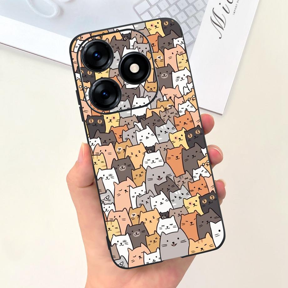 For Tecno Spark 10C KI5k KI5m Case Tecno Spark 10 Pro Spark10 Back Cover Shockproof Liquid Silicone Coque Astronaut Dinosaur