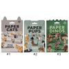 Set de activități creative pliabile cu pisici, câini și dinozauri din hârtie realizate manual Pentru copii, adulți și iubitori de animale Cadou Proiecte de artizanat Decorațiuni