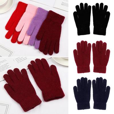 Fashion Elastic Outdoor Full Finger Gloves Winter Gloves Warm Thick Mittens