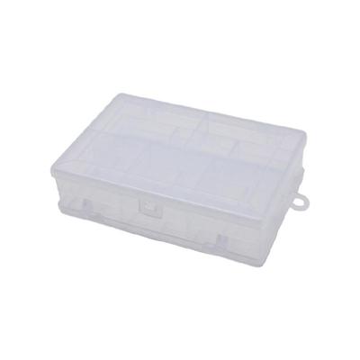 Clear Sectioned Storage Box for Home Use, Upper-Lower Plastic Case for Viewing Small Items On Desks Cabinet Shelves
