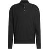 Comfortable Solid Color Casual Pullover Long Sleeve Polo Shirt Men Tops Black IW6716