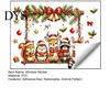 Christmas Window Clings Animals Decal, Static Cling Removable Sticker, Waterproof PVC Cute Seasonal Art Deer Bunny on Swing Decal for Living