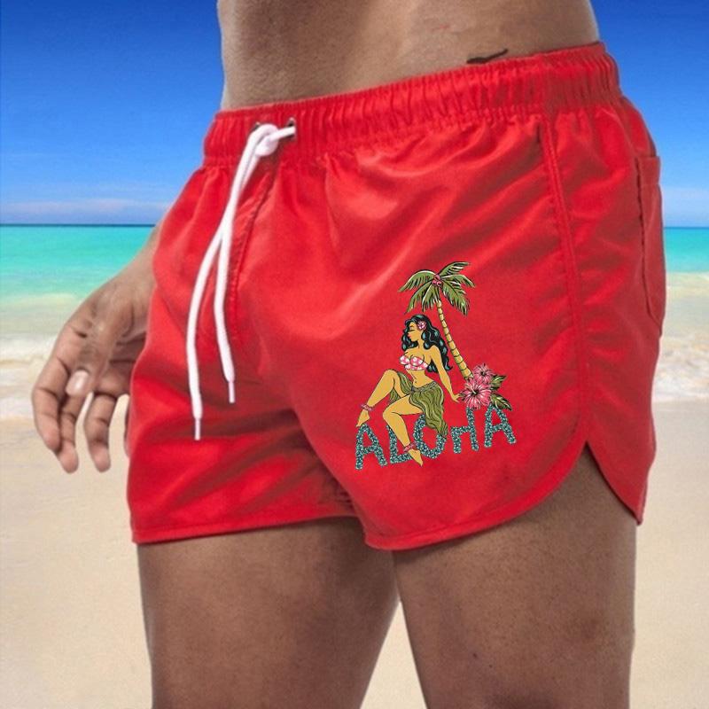 

BBK-76 Летние новые мужские быстросохнущие плавки спортивные штаны купальный костюм пляжные шорты шорты для бега спортивные креативный баскетбольный принт 4XL красный