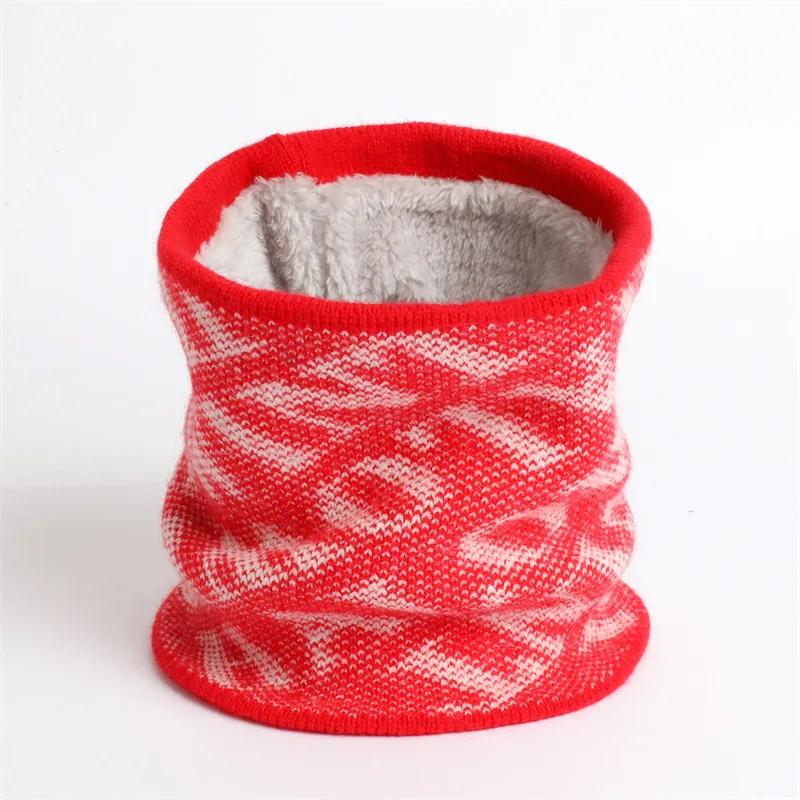 

Толстый Зимний Теплый Шарф-Кольцо на Шею Женский Вязаный Полосатый Воротник Снуд Шейный Платок Уличный Лыжный Полная Маска Шерстяной Буфанда Шарф One Size