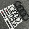 Sjhy3 Q3 Logo a 4 Anelli ABS Nero Emblema Griglia Anteriore Cofano Auto Emblema Portellone Posteriore Adesivo Q3 Emblema Quarrto Sline Per Q3 2013-2022