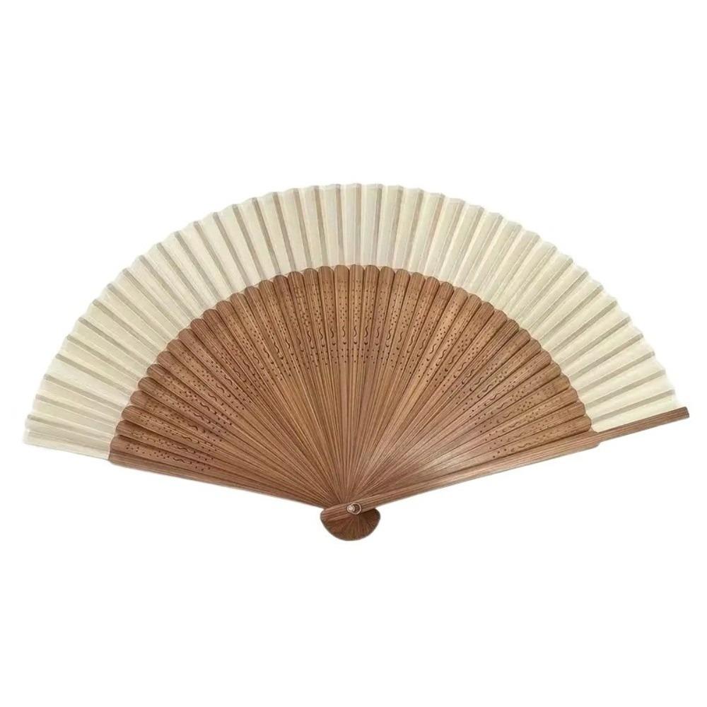 Portable Bamboo Folding Fan Foldable Short Folding Dance Folding Fan Simple and Elegant Decorative Bamboo Fan Catwalk